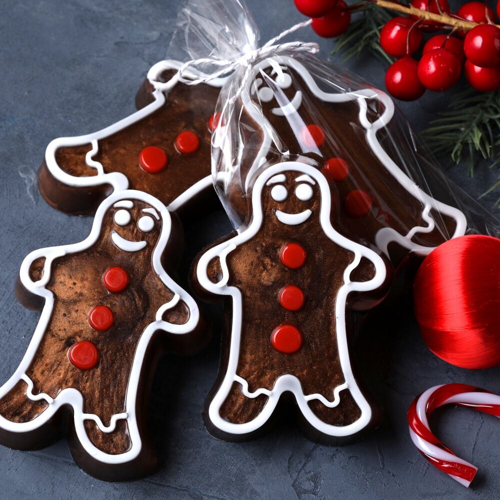 DIY gingerbread man soap project