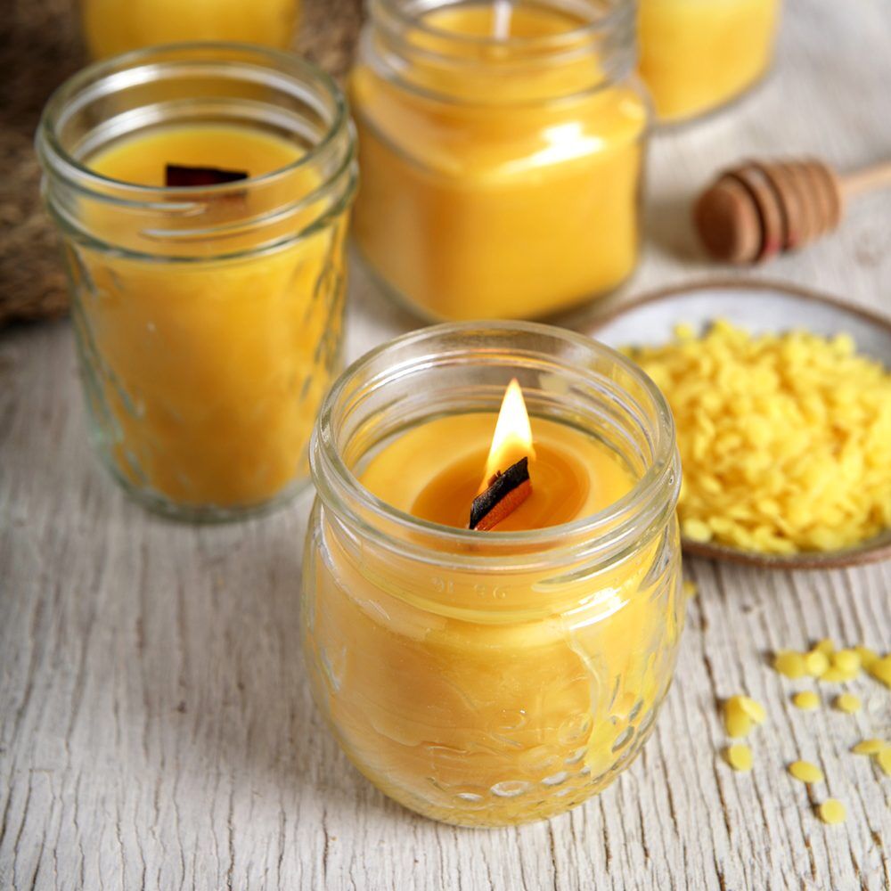beeswax and honey candles