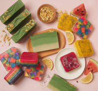 various bars of soap made from kits