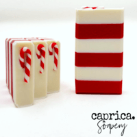 red and white striped soap
