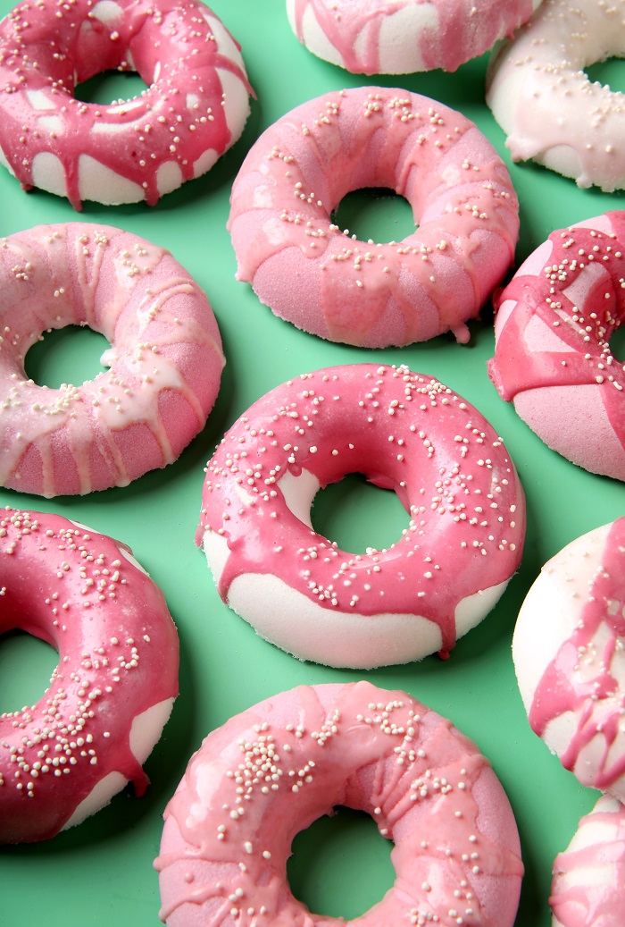 Raspberry Donut Bath Bomb Kit for Kids