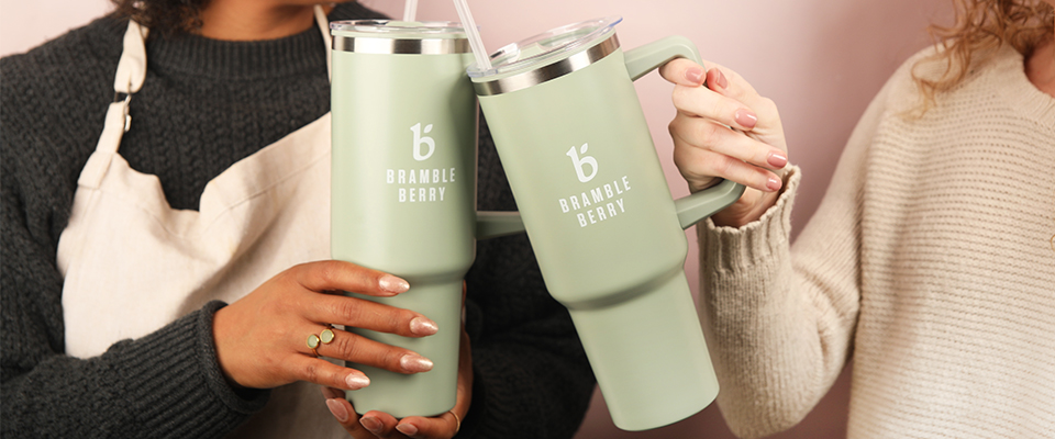 light green tumblers with straws