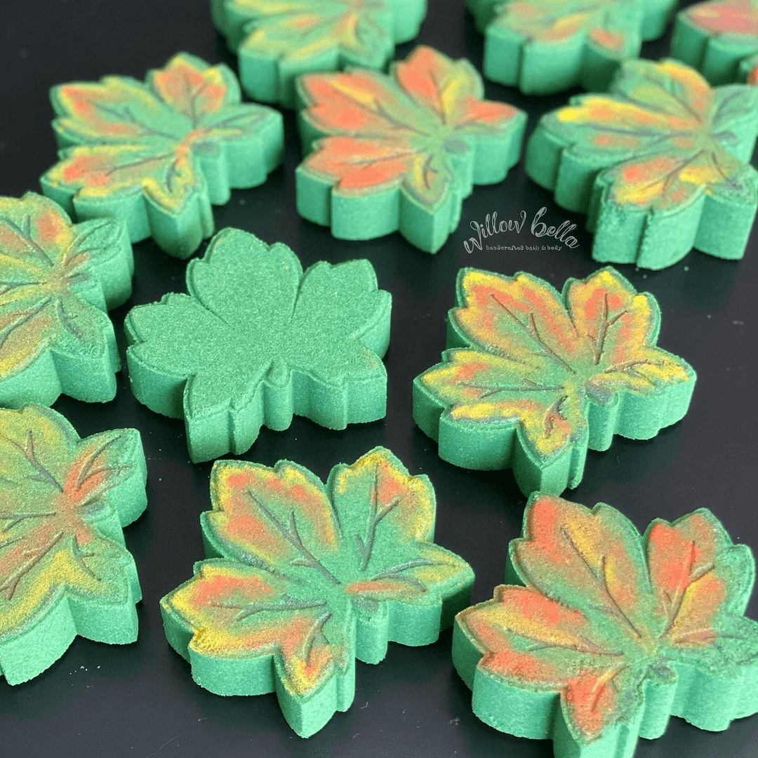 fall leaves bath bombs by willow bella
soaps | bramble berry