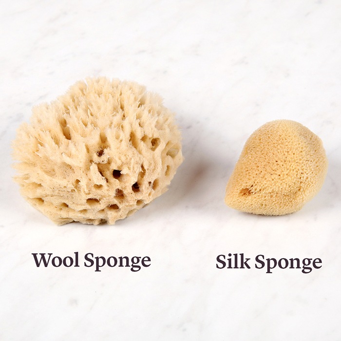 wool sponge and silk sponge | bramble berry
