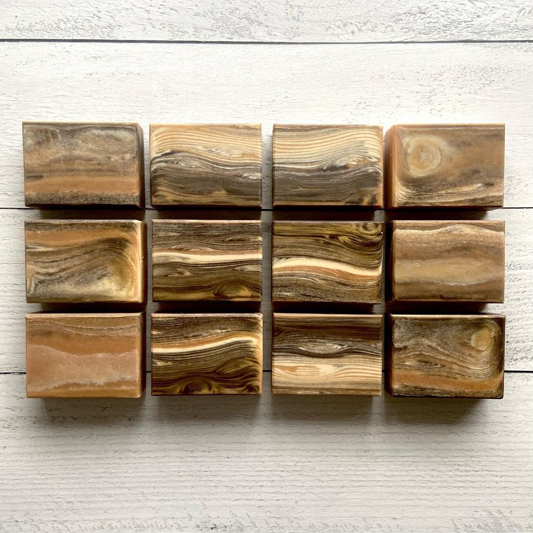 hickory and
suede soap by soapothecary | bramble berry