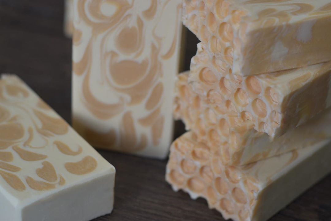 raw honeycomb soap by ophelias soapery