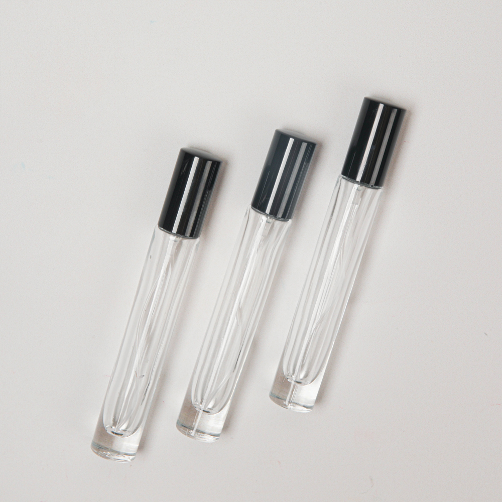 Perfume Bottle with Black Top image number null