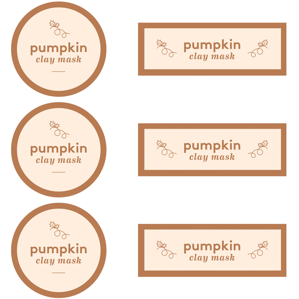 Pumpkin Clay Mask Digital Template image number null